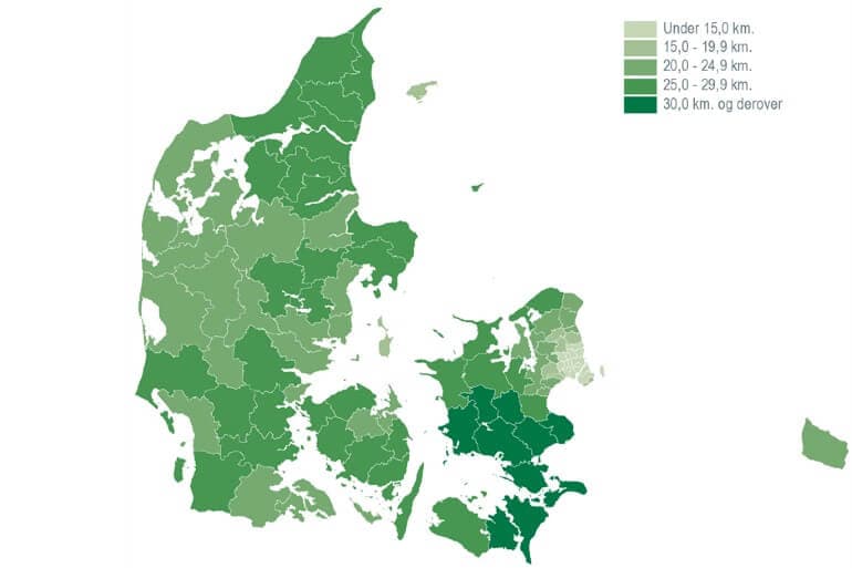 Folk i Vest- og Sydsjælland har længst til arbejde